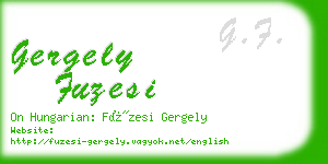 gergely fuzesi business card